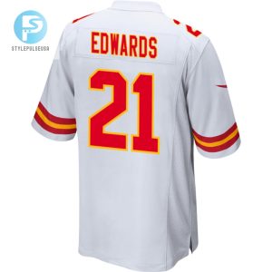 Mike Edwards 21 Kansas City Chiefs Afc Champions Patch Game Men Jersey White stylepulseusa 1 2