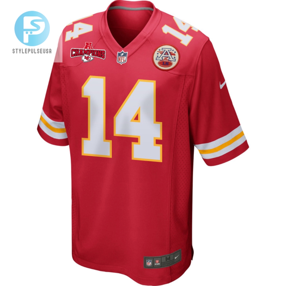 Cornell Powell 14 Kansas City Chiefs Afc Champions Patch Game Men Jersey  Red 