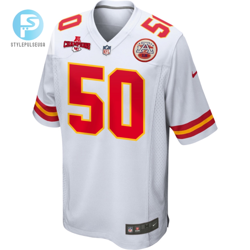 Willie Gay 50 Kansas City Chiefs Afc Champions Patch Game Men Jersey  White 