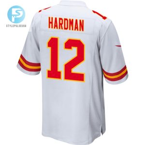 Mecole Hardman 12 Kansas City Chiefs Afc Champions Patch Game Men Jersey White stylepulseusa 1 2