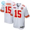 Patrick Mahomes 15 Kansas City Chiefs Afc Champions Patch Game Men Jersey White stylepulseusa 1