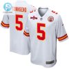 Tommy Townsend 5 Kansas City Chiefs Afc Champions Patch Game Men Jersey White stylepulseusa 1