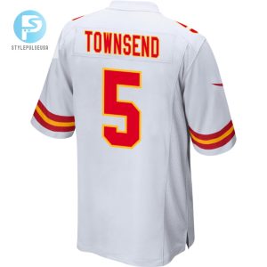 Tommy Townsend 5 Kansas City Chiefs Afc Champions Patch Game Men Jersey White stylepulseusa 1 2