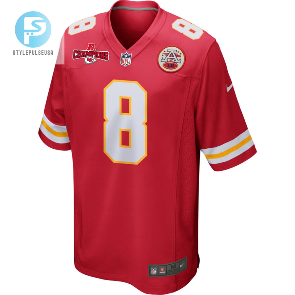 Justyn Ross 8 Kansas City Chiefs Afc Champions Patch Game Men Jersey  Red 