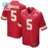 Tommy Townsend 5 Kansas City Chiefs Afc Champions Patch Game Men Jersey Red stylepulseusa 1