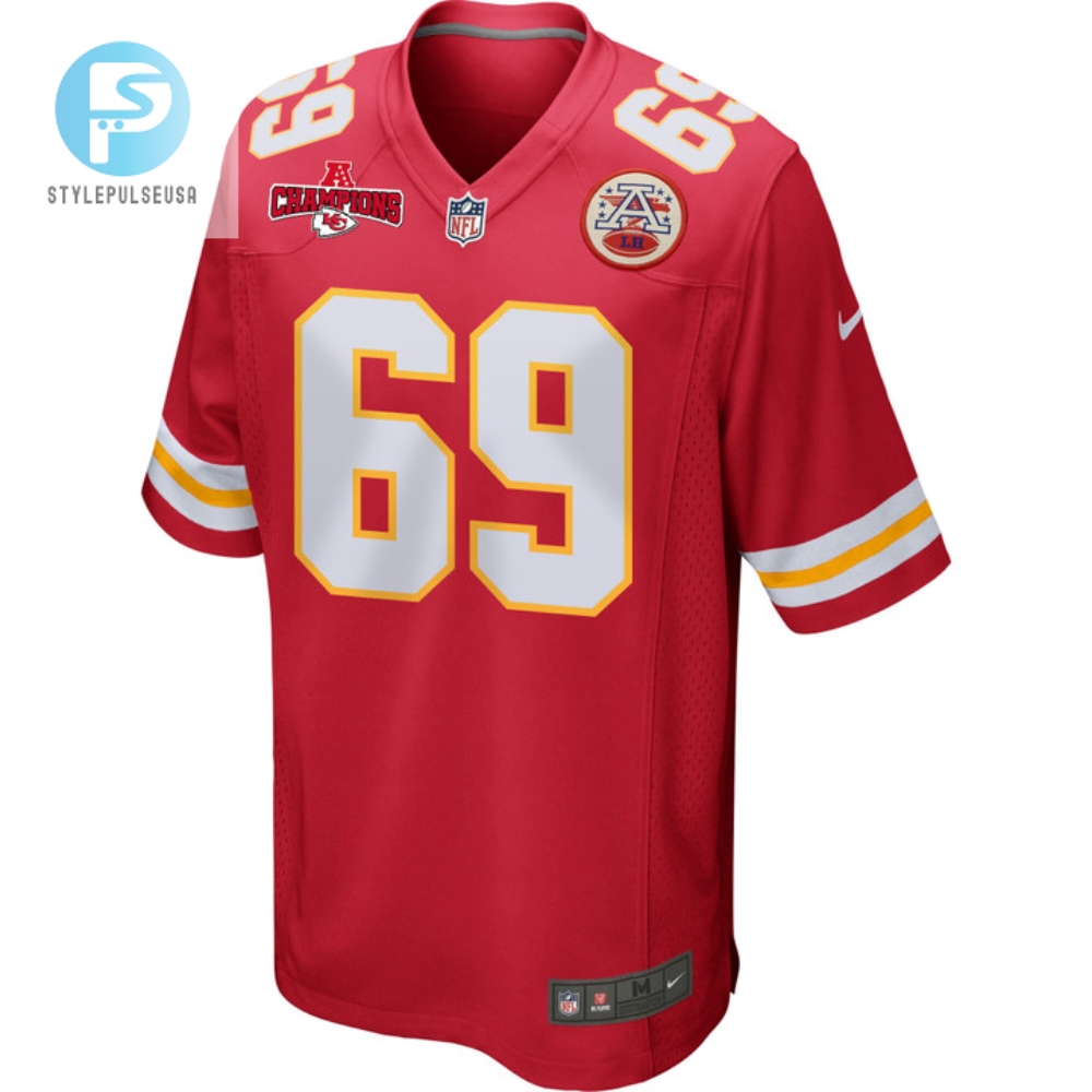 Mike Pennel 69 Kansas City Chiefs Afc Champions Patch Game Men Jersey  Red 