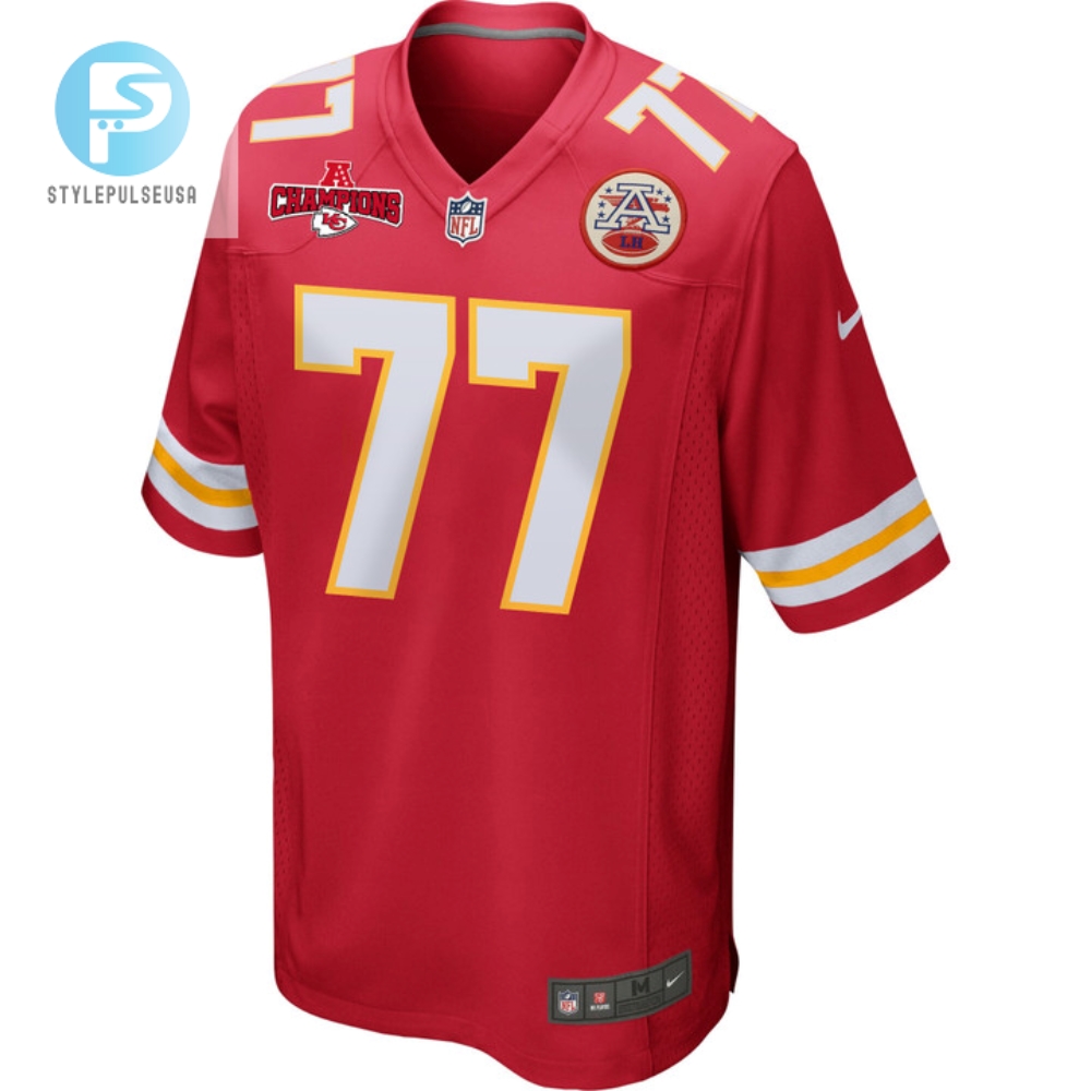 Lucas Niang 77 Kansas City Chiefs Afc Champions Patch Game Men Jersey  Red 