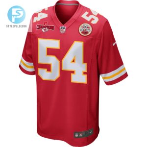 Leo Chenal 54 Kansas City Chiefs Afc Champions Patch Game Men Jersey Red stylepulseusa 1 1