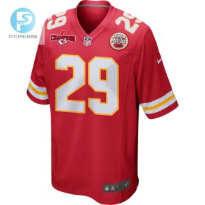 Lamical Perine 29 Kansas City Chiefs Afc Champions Patch Game Men Jersey Red stylepulseusa 1 1