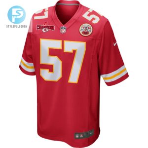 Truman Jones 57 Kansas City Chiefs Afc Champions Patch Game Men Jersey Red stylepulseusa 1 1