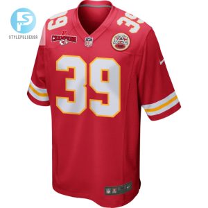 Keith Taylor 39 Kansas City Chiefs Afc Champions Patch Game Men Jersey Red stylepulseusa 1 1