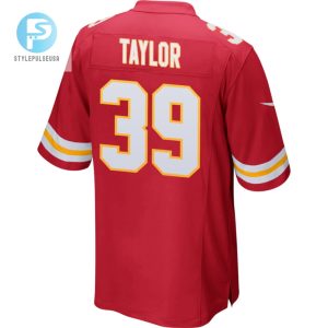 Keith Taylor 39 Kansas City Chiefs Afc Champions Patch Game Men Jersey Red stylepulseusa 1 2