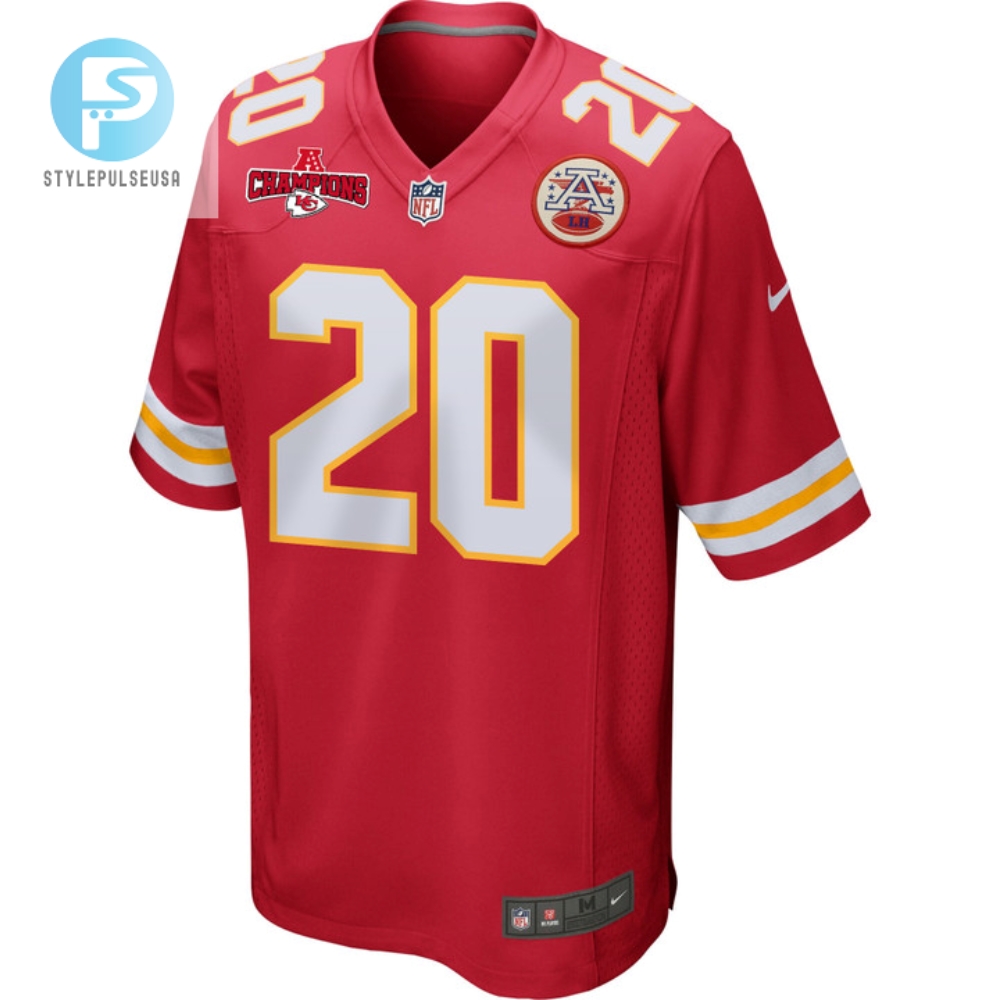 Justin Reid 20 Kansas City Chiefs Afc Champions Patch Game Men Jersey  Red 