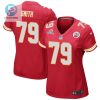 Donovan Smith 79 Kansas City Chiefs 2024 Divisional Patch Game Women Jersey Red stylepulseusa 1