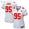 Chris Jones 95 Kansas City Chiefs 2024 Divisional Patch Game Women Jersey White stylepulseusa 1