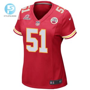 Mike Danna 51 Kansas City Chiefs 2024 Divisional Patch Game Women Jersey Red stylepulseusa 1 1