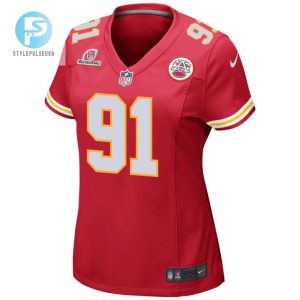 Derrick Nnadi 91 Kansas City Chiefs 2024 Divisional Patch Game Women Jersey Red stylepulseusa 1 1