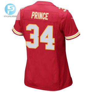 Deneric Prince 34 Kansas City Chiefs 2024 Divisional Patch Game Women Jersey Red stylepulseusa 1 2