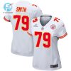 Donovan Smith 79 Kansas City Chiefs 2024 Divisional Patch Game Women Jersey White stylepulseusa 1