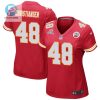 Cole Christiansen 48 Kansas City Chiefs 2024 Divisional Patch Game Women Jersey Red stylepulseusa 1