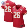 Deon Bush 26 Kansas City Chiefs 2024 Divisional Patch Game Women Jersey Red stylepulseusa 1