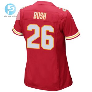 Deon Bush 26 Kansas City Chiefs 2024 Divisional Patch Game Women Jersey Red stylepulseusa 1 2