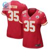 Jaylen Watson 35 Kansas City Chiefs 2024 Divisional Patch Game Women Jersey Red stylepulseusa 1