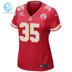 Jaylen Watson 35 Kansas City Chiefs 2024 Divisional Patch Game Women Jersey Red stylepulseusa 1 1