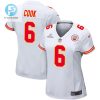 Bryan Cook 6 Kansas City Chiefs 2024 Divisional Patch Game Women Jersey White stylepulseusa 1