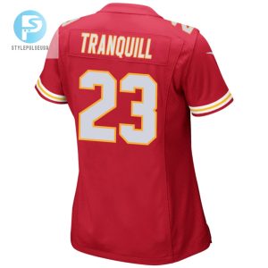 Drue Tranquill 23 Kansas City Chiefs 2024 Divisional Patch Game Women Jersey Red stylepulseusa 1 2