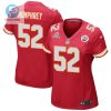 Creed Humphrey 52 Kansas City Chiefs 2024 Divisional Patch Game Women Jersey Red stylepulseusa 1