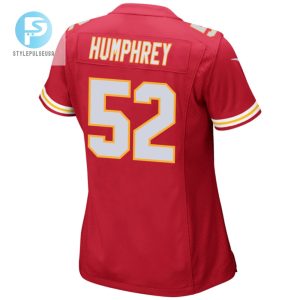 Creed Humphrey 52 Kansas City Chiefs 2024 Divisional Patch Game Women Jersey Red stylepulseusa 1 2