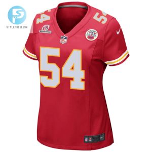 Leo Chenal 54 Kansas City Chiefs 2024 Divisional Patch Game Women Jersey Red stylepulseusa 1 1