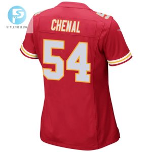 Leo Chenal 54 Kansas City Chiefs 2024 Divisional Patch Game Women Jersey Red stylepulseusa 1 2