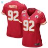 Neil Farrell 92 Kansas City Chiefs 2024 Divisional Patch Game Women Jersey Red stylepulseusa 1