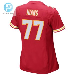 Lucas Niang 77 Kansas City Chiefs 2024 Divisional Patch Game Women Jersey Red stylepulseusa 1 2