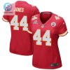 Cam Jones 44 Kansas City Chiefs 2024 Divisional Patch Game Women Jersey Red stylepulseusa 1