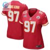 Felix Anudikeuzomah 97 Kansas City Chiefs 2024 Divisional Patch Game Women Jersey Red stylepulseusa 1