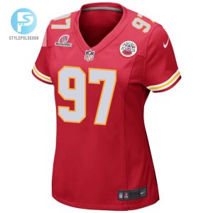 Felix Anudikeuzomah 97 Kansas City Chiefs 2024 Divisional Patch Game Women Jersey Red stylepulseusa 1 1