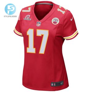 Richie James 17 Kansas City Chiefs 2024 Divisional Patch Game Women Jersey Red stylepulseusa 1 1