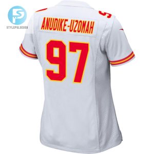 Felix Anudikeuzomah 97 Kansas City Chiefs 2024 Divisional Patch Game Women Jersey White stylepulseusa 1 2