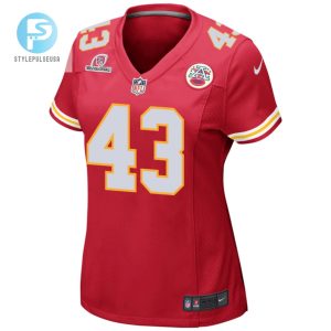 Jack Cochrane 43 Kansas City Chiefs 2024 Divisional Patch Game Women Jersey Red stylepulseusa 1 1