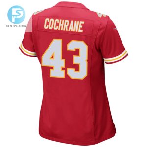 Jack Cochrane 43 Kansas City Chiefs 2024 Divisional Patch Game Women Jersey Red stylepulseusa 1 2