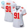 Derrick Nnadi 91 Kansas City Chiefs 2024 Divisional Patch Game Women Jersey White stylepulseusa 1