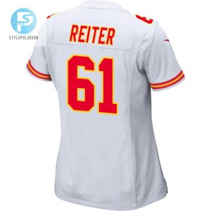 Austin Reiter 61 Kansas City Chiefs 2024 Divisional Patch Game Women Jersey White stylepulseusa 1 2