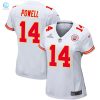 Cornell Powell 14 Kansas City Chiefs 2024 Divisional Patch Game Women Jersey White stylepulseusa 1