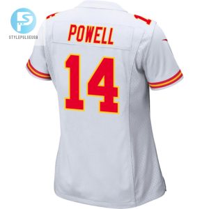 Cornell Powell 14 Kansas City Chiefs 2024 Divisional Patch Game Women Jersey White stylepulseusa 1 2