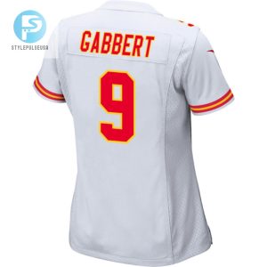 Blaine Gabbert 9 Kansas City Chiefs 2024 Divisional Patch Game Women Jersey White stylepulseusa 1 2