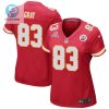 Noah Gray 83 Kansas City Chiefs 2024 Divisional Patch Game Women Jersey Red stylepulseusa 1