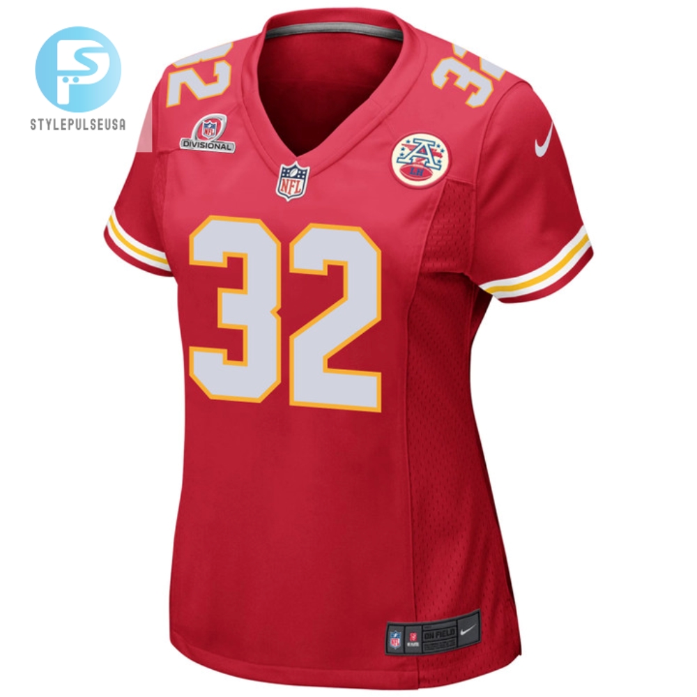 Nick Bolton 32 Kansas City Chiefs 2024 Divisional Patch Game Women Jersey  Red 